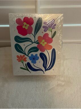 Source Unknown Floral Puzzle with Red Pink Orange Blue Purple Green Accents